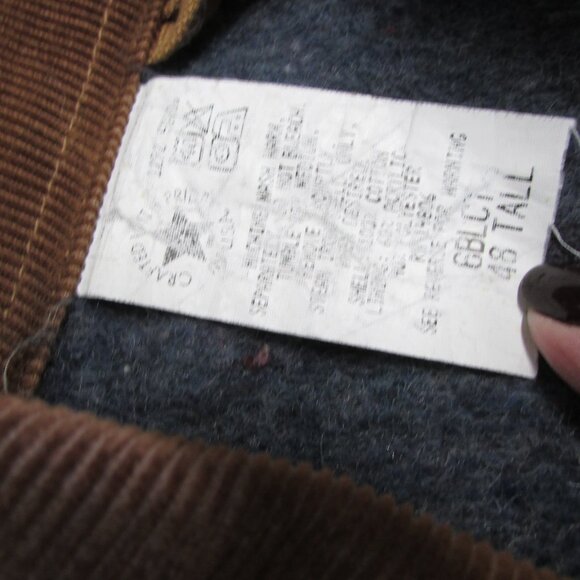 Mens Carhartt Chore Coat, Heavy Canvas Duck, Blanket Lined USA Made 48 Tall - Picture 7 of 12